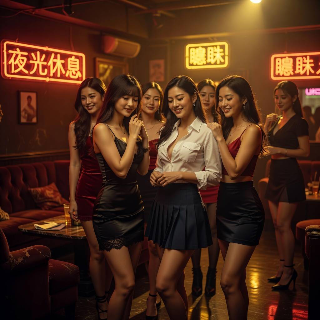 禮服店玩法小姐穿著與包廂氣氛